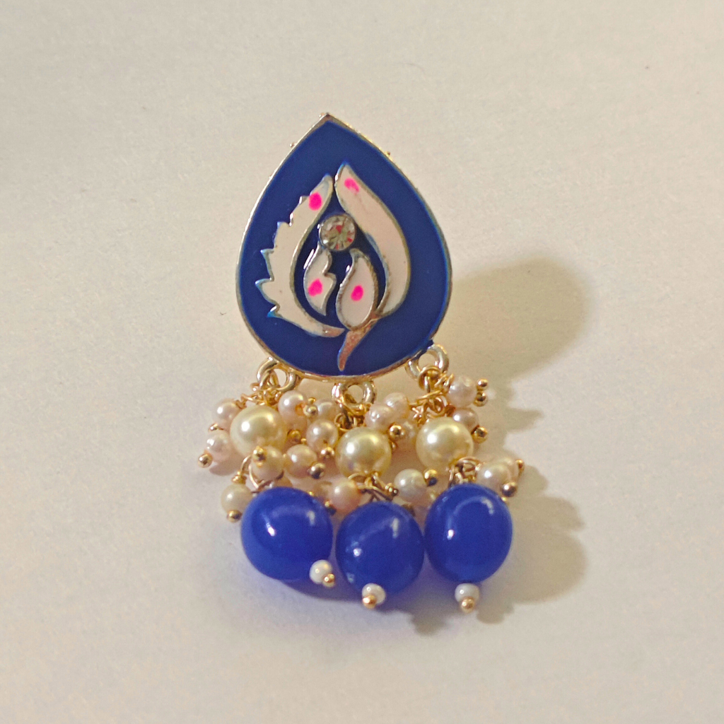 MINT POLISH TEAR DROP SHAPED BLUE EARRING