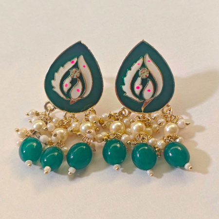 MINT POLISH TEAR DROP SHAPED LIGH BLUE EARRING
