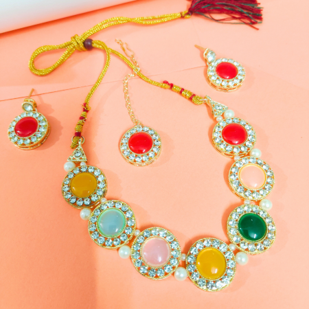 MULTICOLOR CHOKER SET