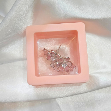 CUBIC ZIRCONIA EARRING - BABY PINK