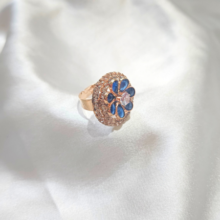 CUBIC ZIRCONIA RING- BLUE