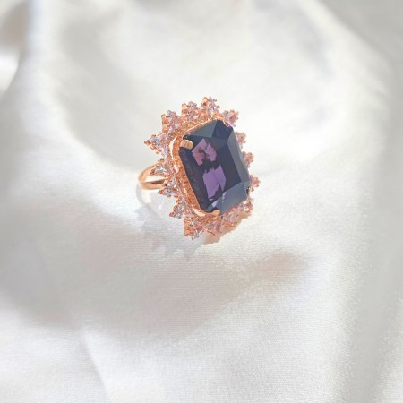 CUBIC ZIRCONIA RING- BLACK