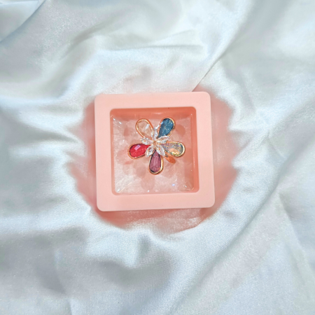 CUBIC ZIRCONIA MULTICOLOR RING