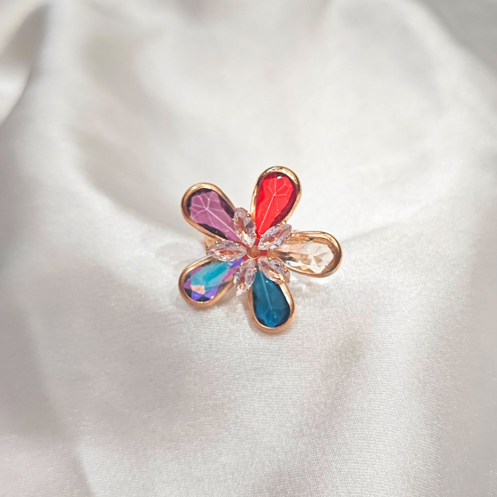 CUBIC ZIRCONIA MULTICOLOR RING