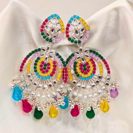 MULTI COLOR BIG ROUND EARRING