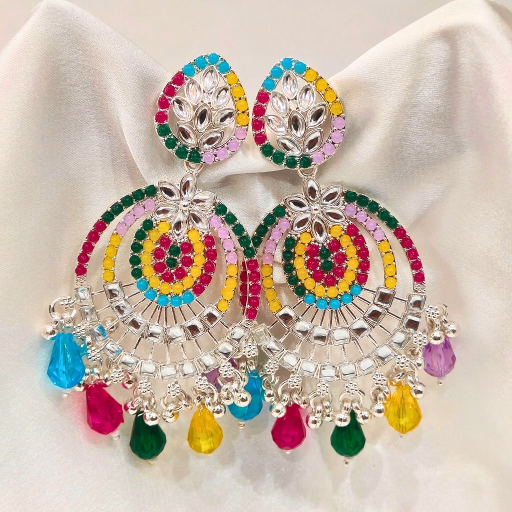 MULTI COLOR BIG ROUND EARRING
