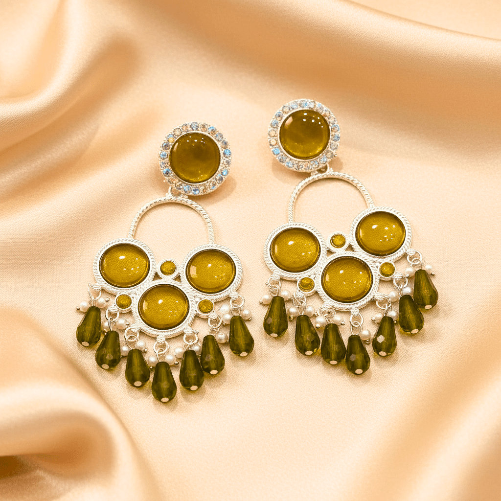 MULTI ROUND MEHANDI EARRING