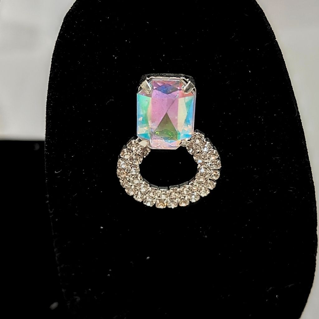 RECTANGLE WHITE NECKLACE SET - Image 5