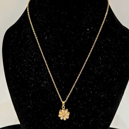 SMALL FLOWER GOLDEN STAINLESS STEEL