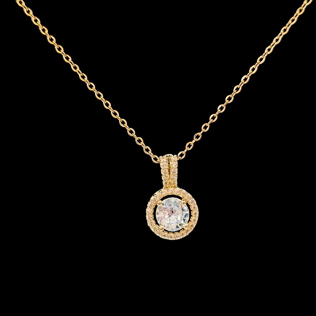 TRANSPARENT GOLDEN SMALL ROUND STAINLESS STEEL - Image 2