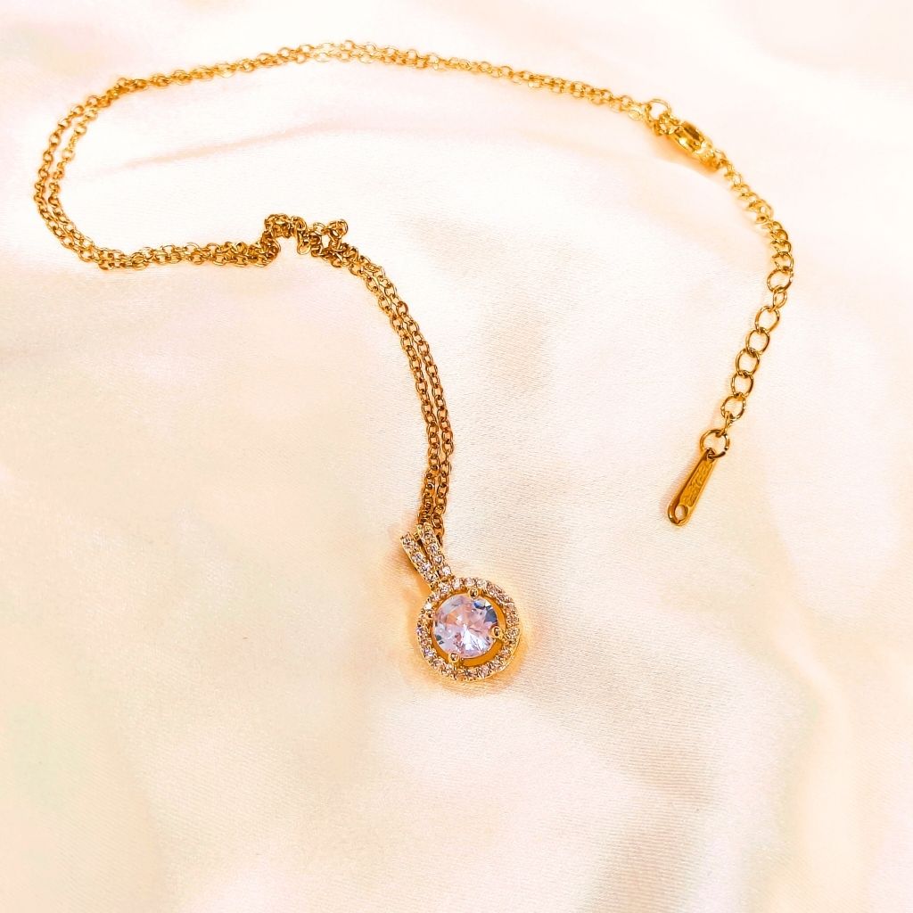 TRANSPARENT GOLDEN SMALL ROUND STAINLESS STEEL - Image 3