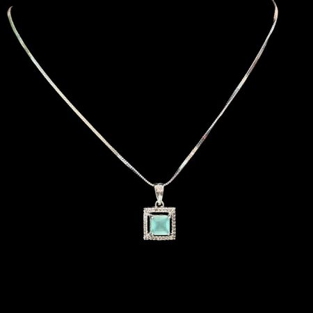 SQUARE SHAPE SILVER PENDANT