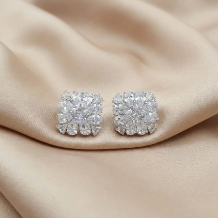 SQUARE ZARKAN LIGHT PINK EARRING