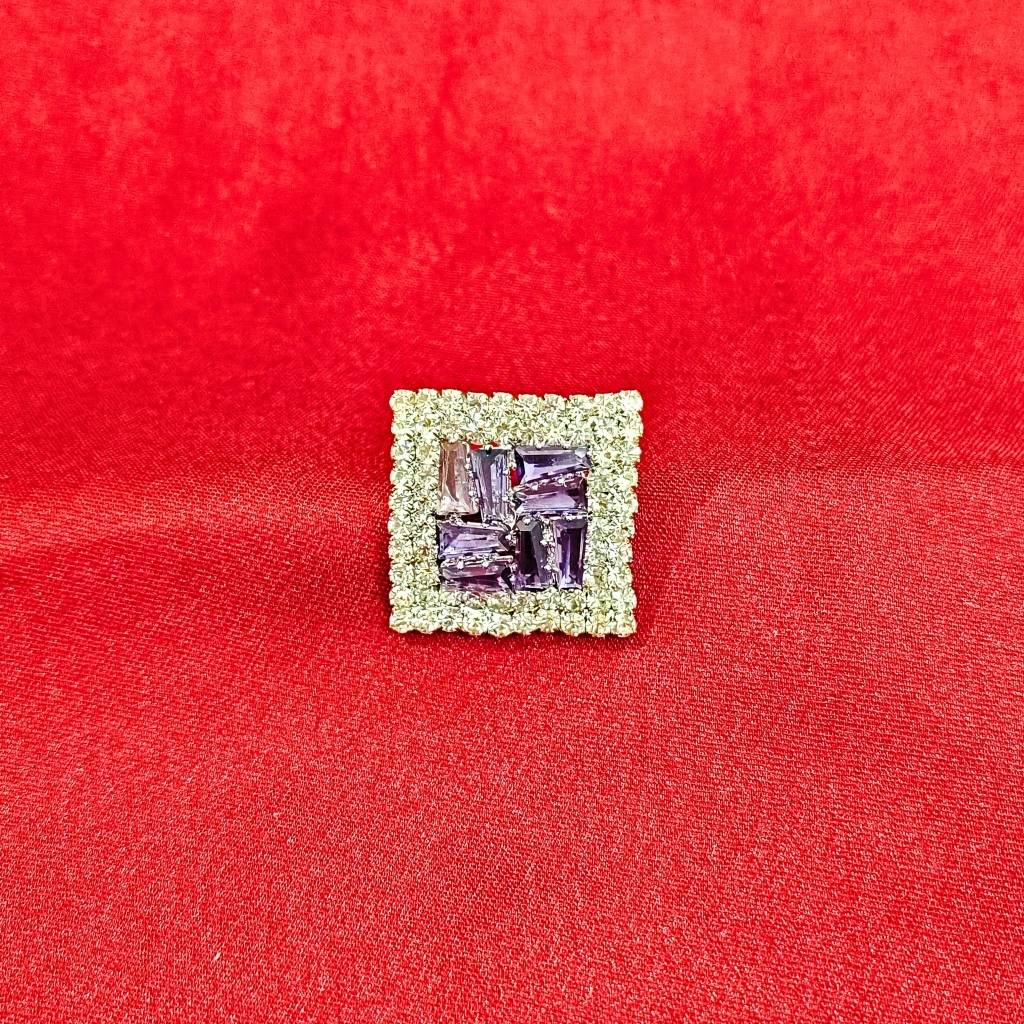 DIAMOND CUT ZARKAN SILVER PURPLE EARRING - Image 4